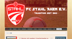 Desktop Screenshot of fussball-aken.de